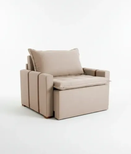 Poltrona Reclinável Orfeu Bege Comfort Premium