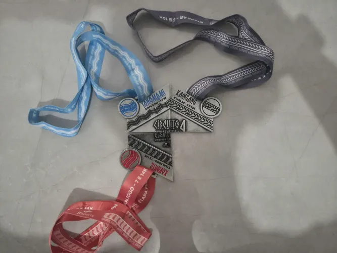Medalhas Circuito dos Elementos (Fogo, Água e Ar)