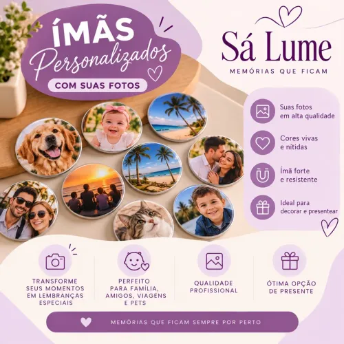 Ímã de geladeira personalizado 58mm