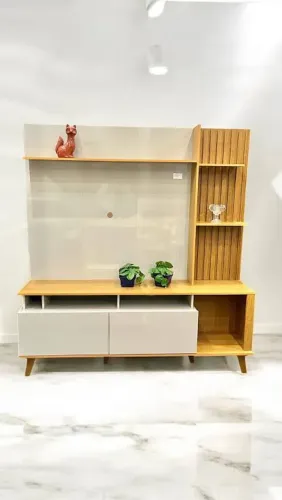 Home Dália 55" Painel TV Nota Fiscal 4 Meses Uso Nature/ Off White Zerooo