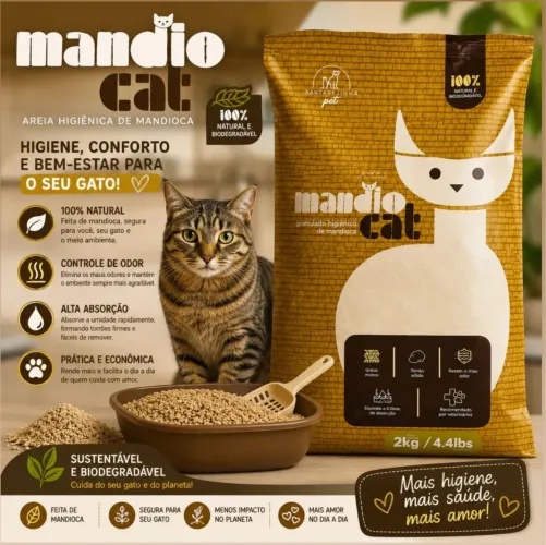 AREIA PARA GATO / GRANULADO DE MANDIOCA.