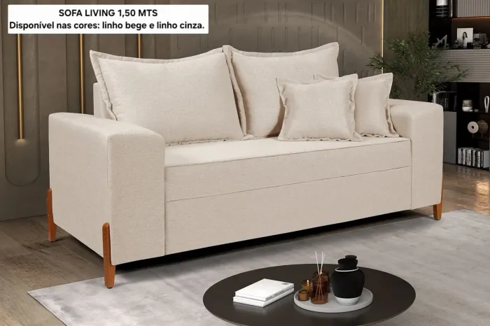 SOFA LIVING 1,50 MTS $1.299,00 A vista ou 12x 126,65