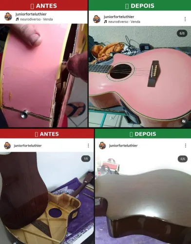 Violão, Guitarra, contrabaixos consertados concertos.
