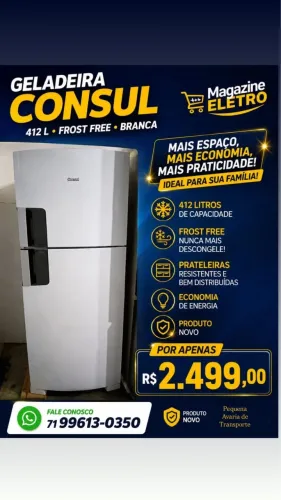 Geladeira Consul Duplex 412L Frost Free Branca