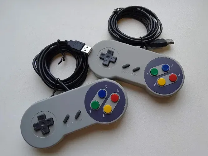 2 Controles USB SNES / Super Nintendo para PC e Emuladores