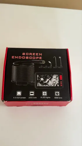 Câmera Endoscópio Boroscópio 1080p Tela 4.3 Hd 8mm (na Caixa)