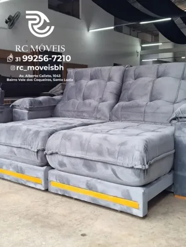 Sofá Retrátil e Reclinável Barcelona Euro Pillow 30cm Direto da Fábrica