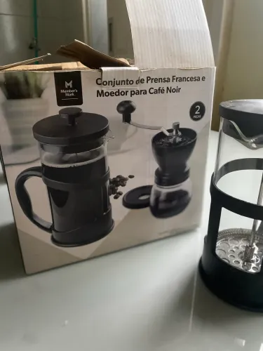 Prensa Francesa e Moedor para Café Noir