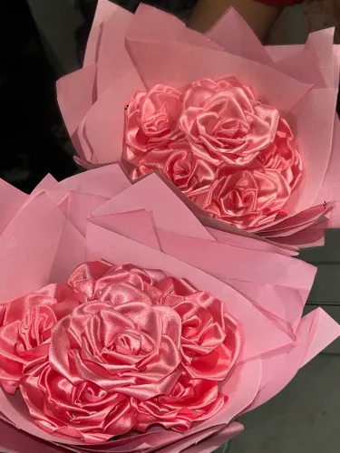 Buquê rosa cetim