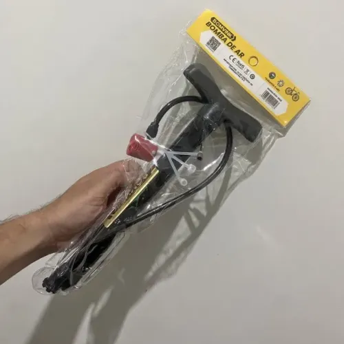 Bomba de Ar Manual com 3 Conexões para Bolas pneus