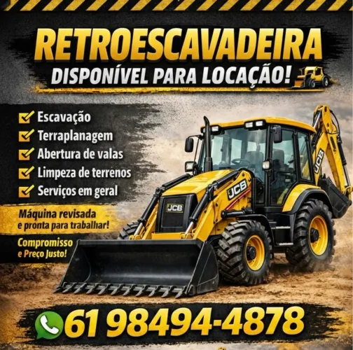 LOCAÇÃO RETROESCAVADEIRA 4x4