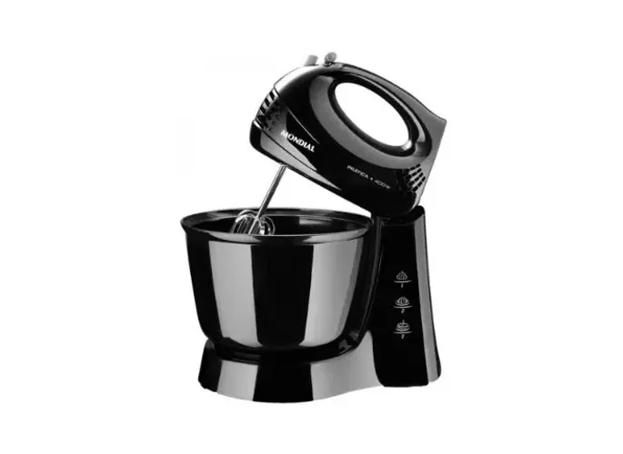 Batedeira Mondial Preta 400W Prática B-44-B - 3 Velocidades