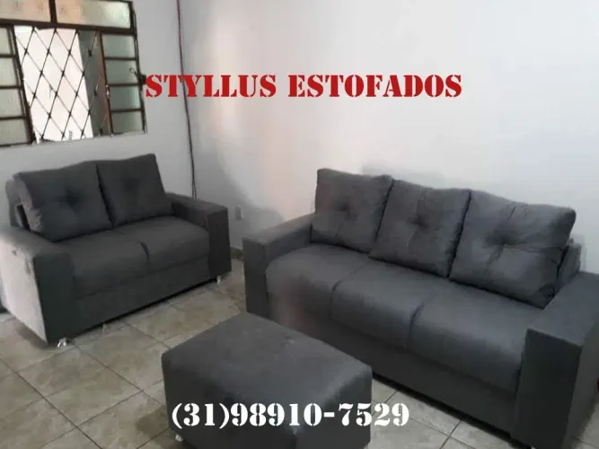 Conjunto de sofá de 2 e 3 lugares novo