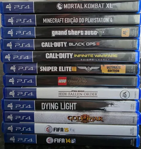 Jogos para Ps4<br>12 unidades.<br>Nao vendo separado.<br>Preco a combinar.
