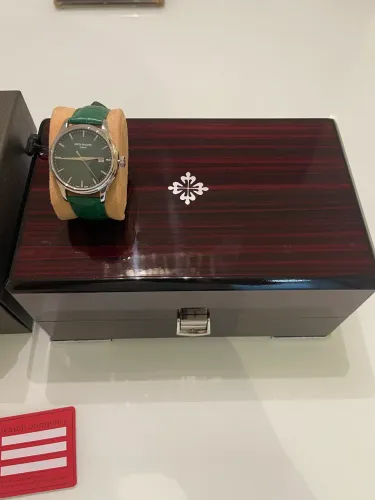 Relógio patek phillipe novo pulseira couro de crocodilo automático