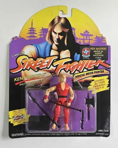 Street Fighter Ken Masters Estrela 1995 Vintage Cartela Brasil