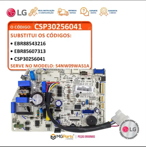Placa Evaporadora Ar Condicionado Lg inverter S4nw09wa51a Original