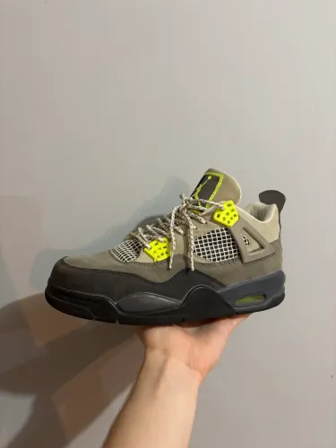 Nike Jordan 4 Gray with Neon