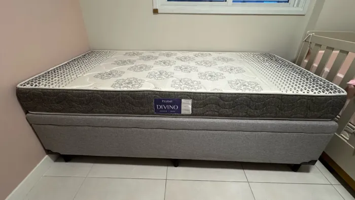 Cama Box Baú com Colchão Solteirão - 2,00 x 1,00 m