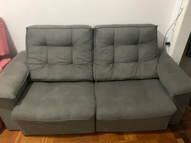 Sofá retrátil e reclinável 2 lugares (comporta até 4 pessoas) - impermeabilizado