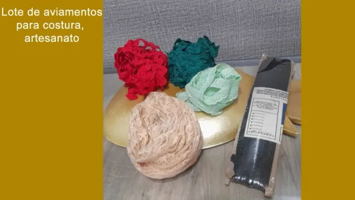 lote de aviamentos para costura e artesanato novo