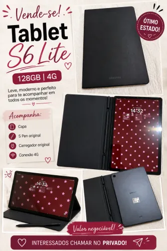 Vende-se Tablet S6 Lite 128GB 4G