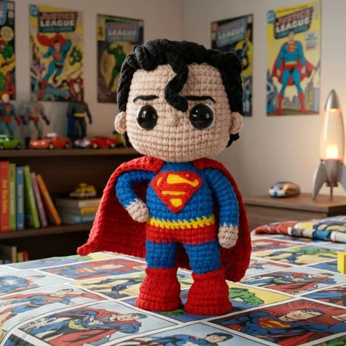 Super-herói Amigurumi