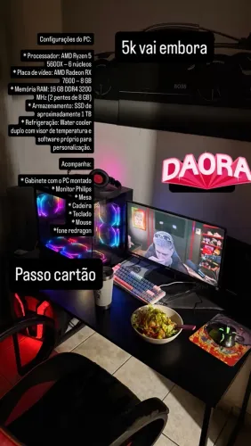 Vendo pc gamer , passo cartão