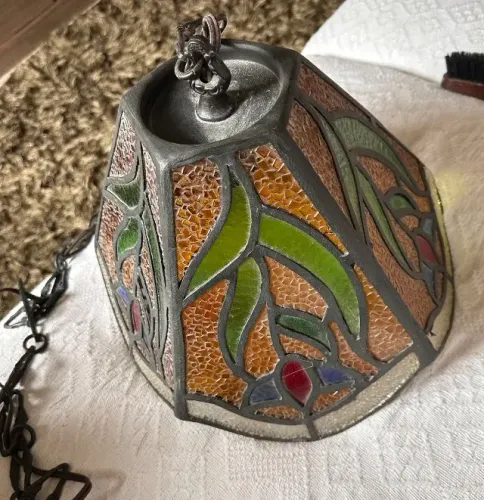 Luminária de teto em vitreaux