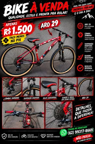 Bicicleta aro 29 com nota fiscal 
