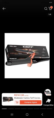 Modelador de Cachos Taiff Elegance Curves - Cerâmica 210º