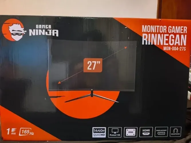 Monitor Gamer Ninja Rinnegan 27? Curvo QHD 165Hz - Semi-novo