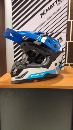 Capacete Mattos Racing Echoes Motocross Trilha Enduro