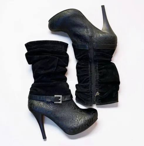 bota plataforma feminina marca tanara cor preta tamanho 37