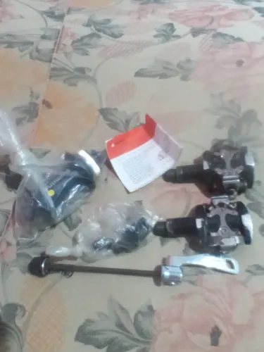 Cubo shimano dianteiro 32f novo e pedal shimano usado
