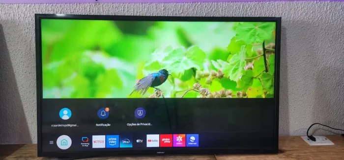 TV 43 polegadas smart com cabo controle todos apss YouTube e Netflix é d mais apss
