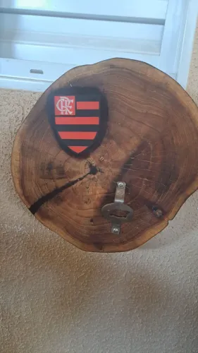 Abridor de cerveja do Flamengo em resina epox