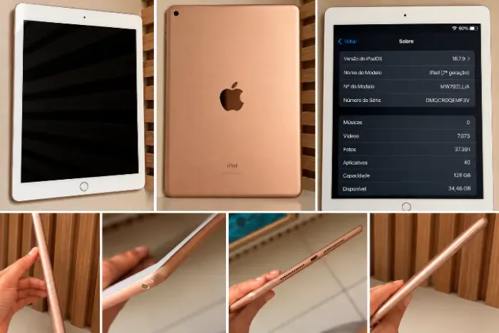 iPad Apple 7ª Geração 128GB Rose Gold