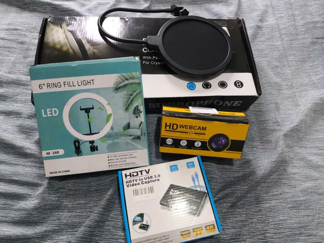 Vendo webcam microfone e placa de captura 