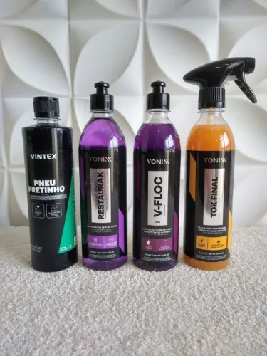 Kit Lavagem Automotiva Completo Vonixx + Vintex 4 Itens + Brindes