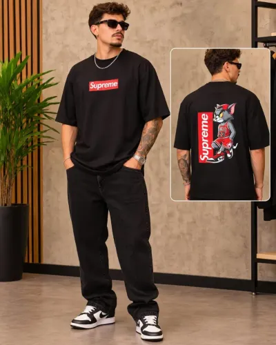 CAMISETA OVERSIZE MASCULINA PRETA G