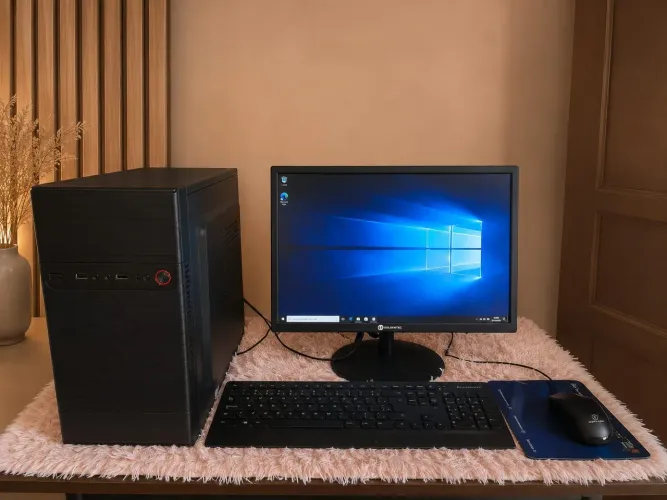 PC DESKTOP + MONITOR GOLDENTEC 19", 60 HZ - COMPLETÃO!