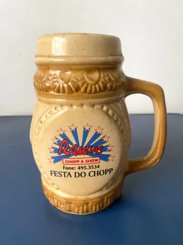 Caneca Rampas Festa Chopp Cerveja Antiga Coleção Brahma 90s