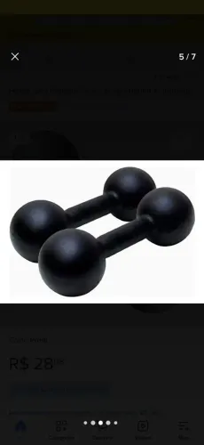 Par de Halteres de 2 kgs novos 