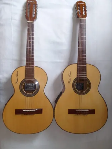 Viola caipira e violão clássico, qualidade em cedro e pinho canadense