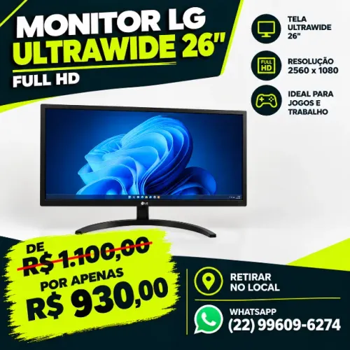 Monitor LG UltraWide 26" Full HD