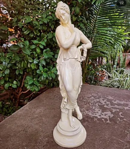 Bailarina decoração de gesso italiano antiguidade