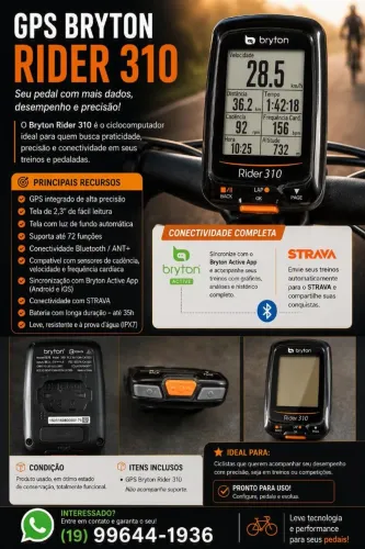 GPS para bicicleta Bryton Rider 310.