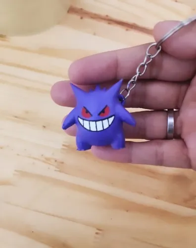 Chaveiro Artesanal Gengar 3D