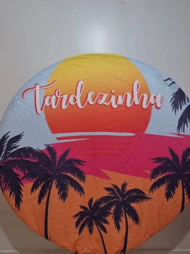 Painel Tardezinha Redondo em Tecido 1.5x1.5m